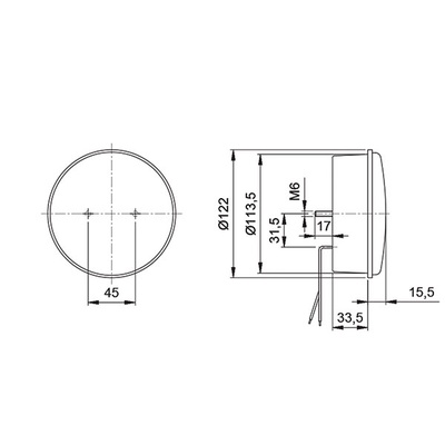 Světlo Ø 122 mm LED