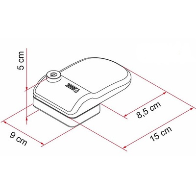 Zámek pro montáž skrz stěnu Fiamma Safe Door- bílý